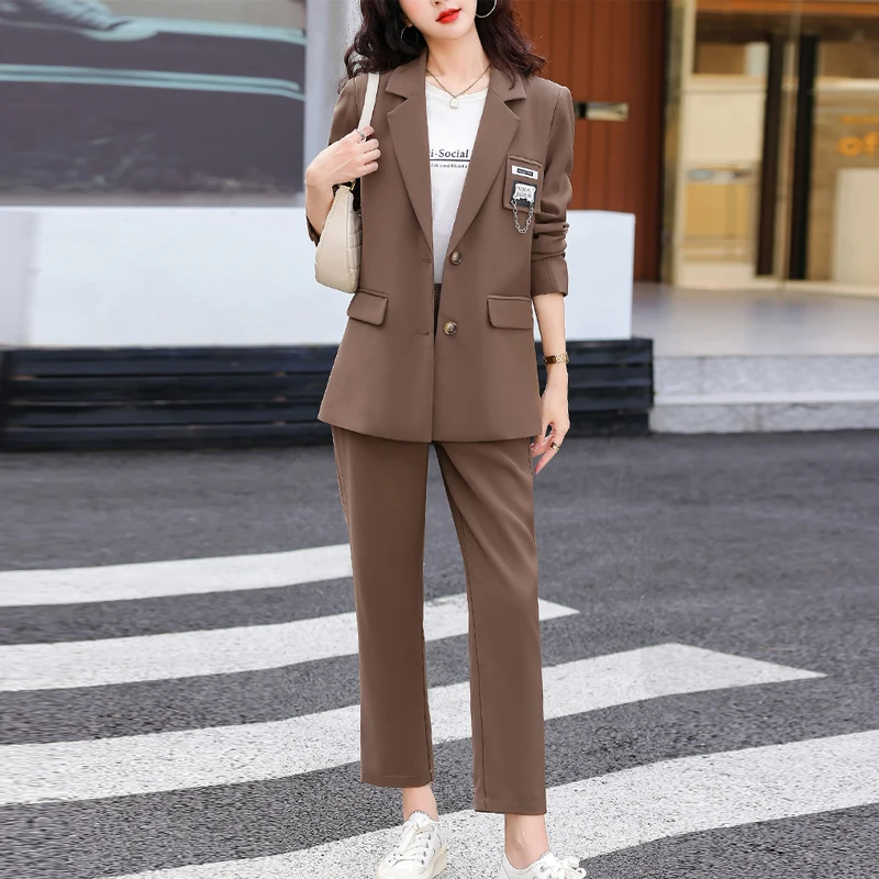 Spring Autumn Blazer Women's Suit Jacket Casual High Waist Pencil Pants Office Lady Business Women Sold Loose Blazers
Spring Autumn Blazer Women's Suit Jacket Casual High Waist Pencil Pants Office Lady Business Women Sold Loose Blazers