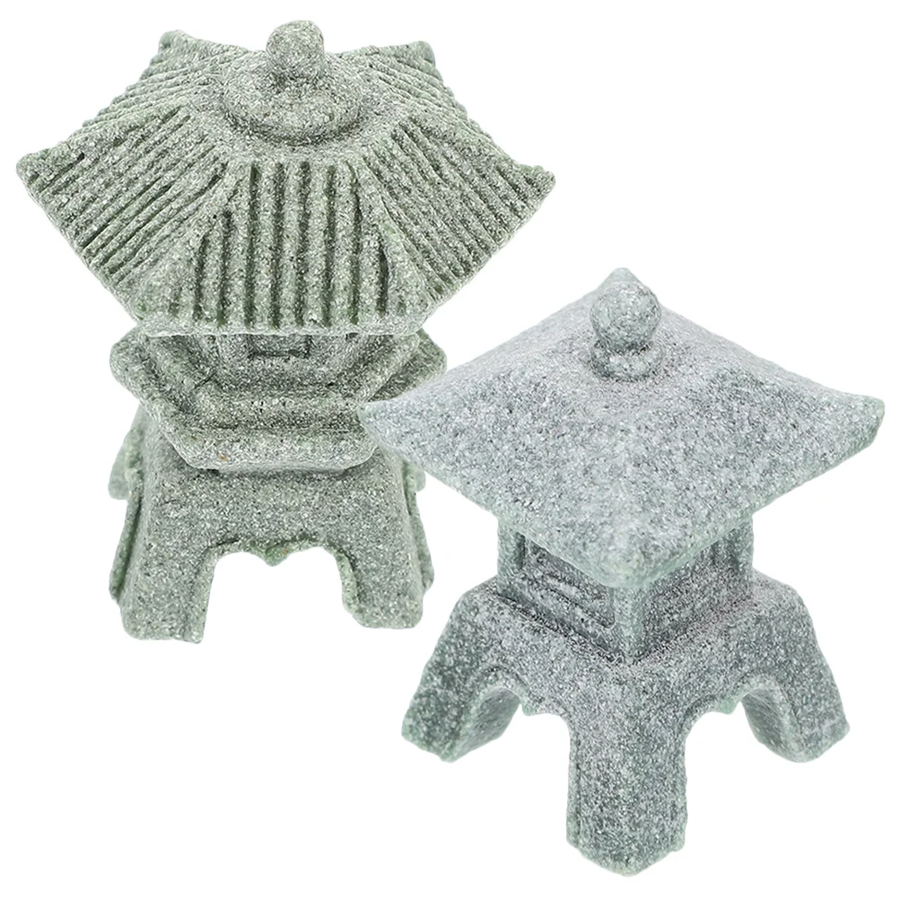 2 Pcs Japanese Tower Light Decoration Pagoda Small Garden Desktop Zen Mini Ornaments Miniature Model Stone Statue
2 Pcs Japanese Tower Light Decoration Pagoda Small Garden Desktop Zen Mini Ornaments Miniature Model Stone Statue