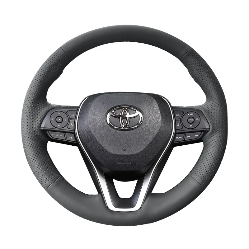 

Suitable for Toyota Camry 2018-2019 Avalon 2019 Corolla 2019-2020 RAV4 2019 Hand stitched Black Non-sli Car Steering Wheel Cover