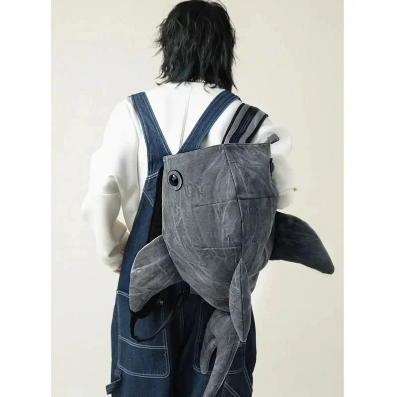 

Рюкзак в форме Кита и акулы, персонализированная дорожная сумка с мультяшными животными, шикарный вместительный прочный ранец, школьный портфель для студентов