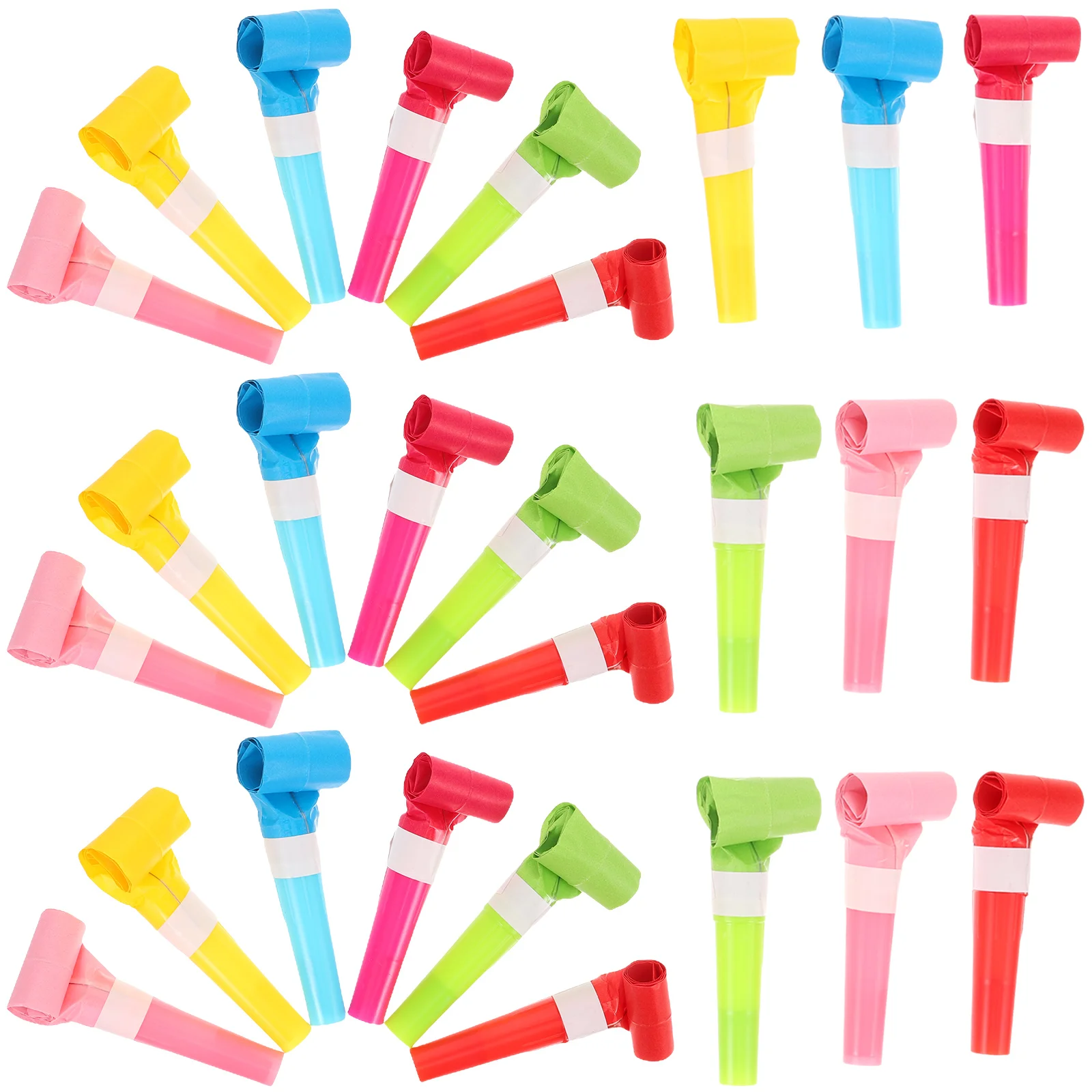 

60pcs 6cm Solid Color Whistles Plastic Noise Makers Cheering Props Party Playing Whistle for Kids Children (Random Color)