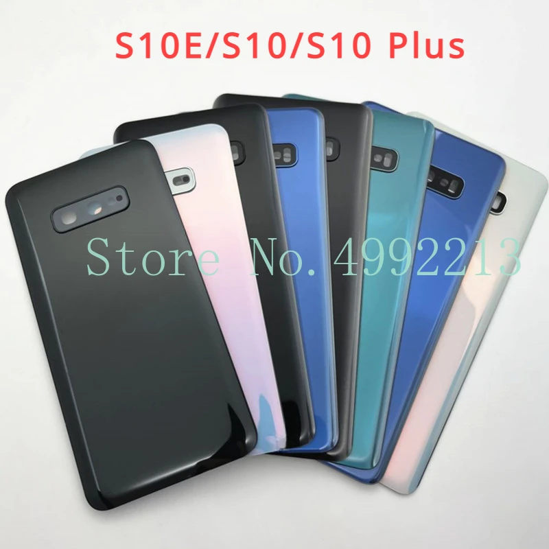 

For Samsung Galaxy S10 Plus G975 G973 S10e G970 Glass Back Battery Cover Rear Door Housing Case Panel Parts Camera Lens