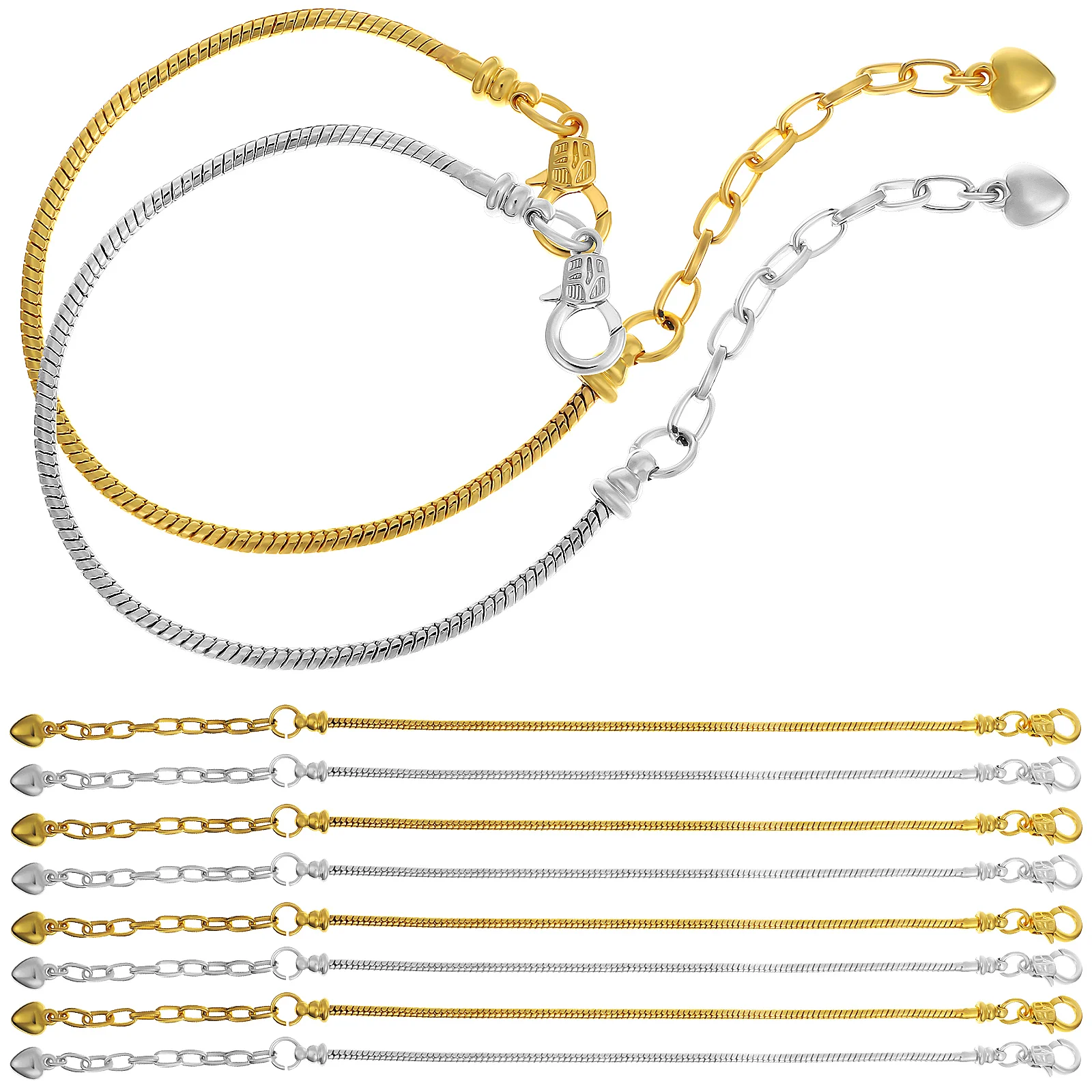 10 Pcs Copper Chain Snake Bone DIY Jewelry Bracelet Ornaments Lobster Clasp Miss
10 Pcs Copper Chain Snake Bone DIY Jewelry Bracelet Ornaments Lobster Clasp Miss
