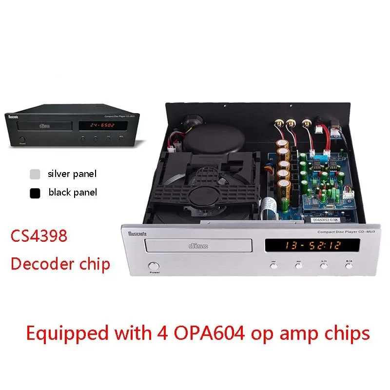 

MU3 High-end CD Player Professional-grade HIFI Fever Record Player USB Lossless Decoding CS4398 DAC Digital Fiber Interface
