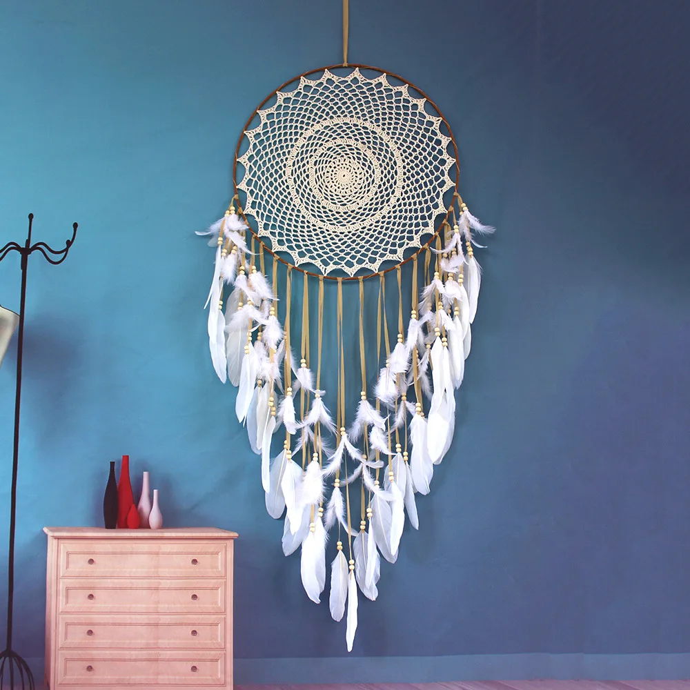 Creative Hook Flower Dreamcatcher Feather Wind Chimes Hanging Decoration Wedding Background Large Pendant
Creative Hook Flower Dreamcatcher Feather Wind Chimes Hanging Decoration Wedding Background Large Pendant