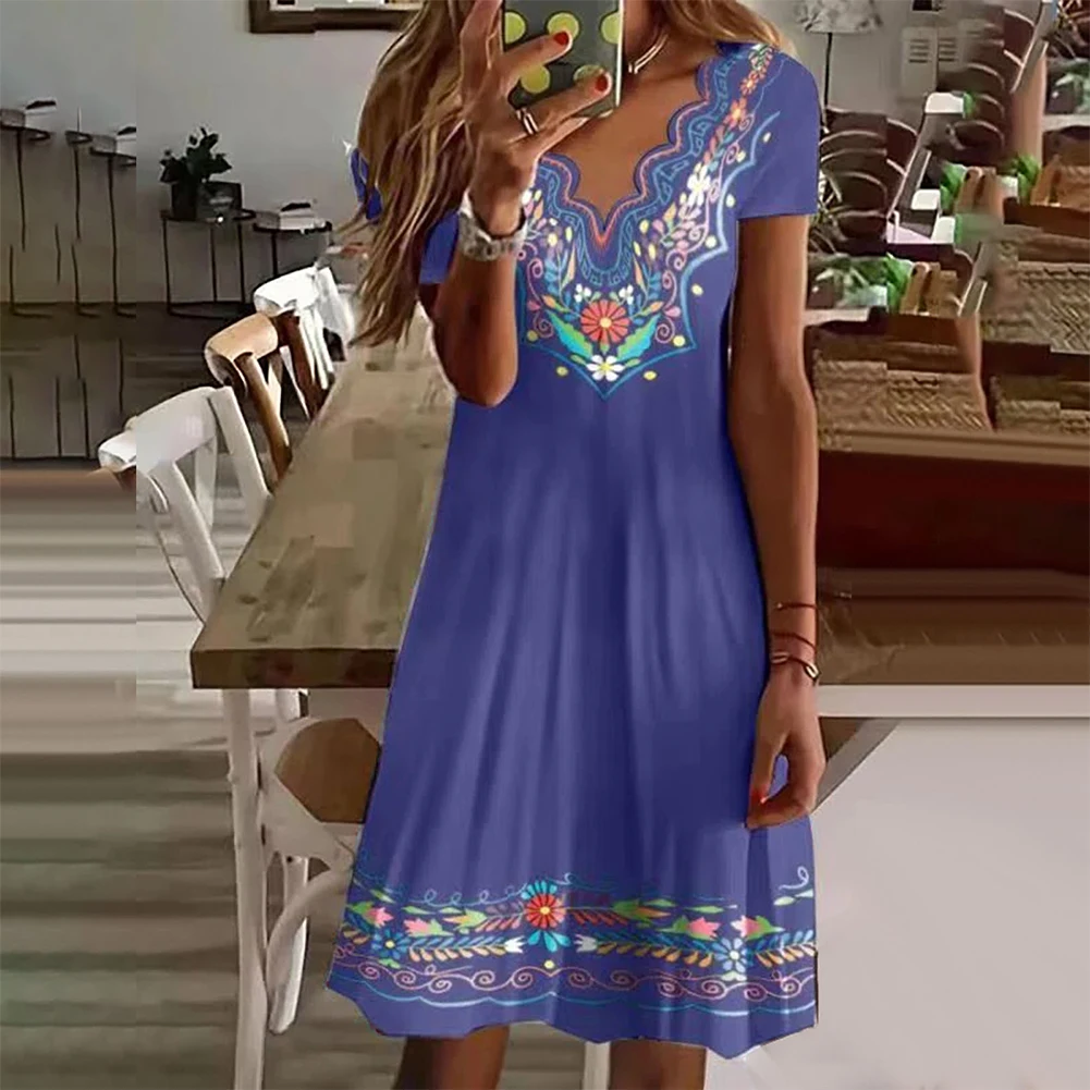Brand New Dress Womens Country Style Floral Print For Vacation/Holiday Loose Printing Short Dress Short Sleeve
Brand New Dress Womens Country Style Floral Print For Vacation/Holiday Loose Printing Short Dress Short Sleeve