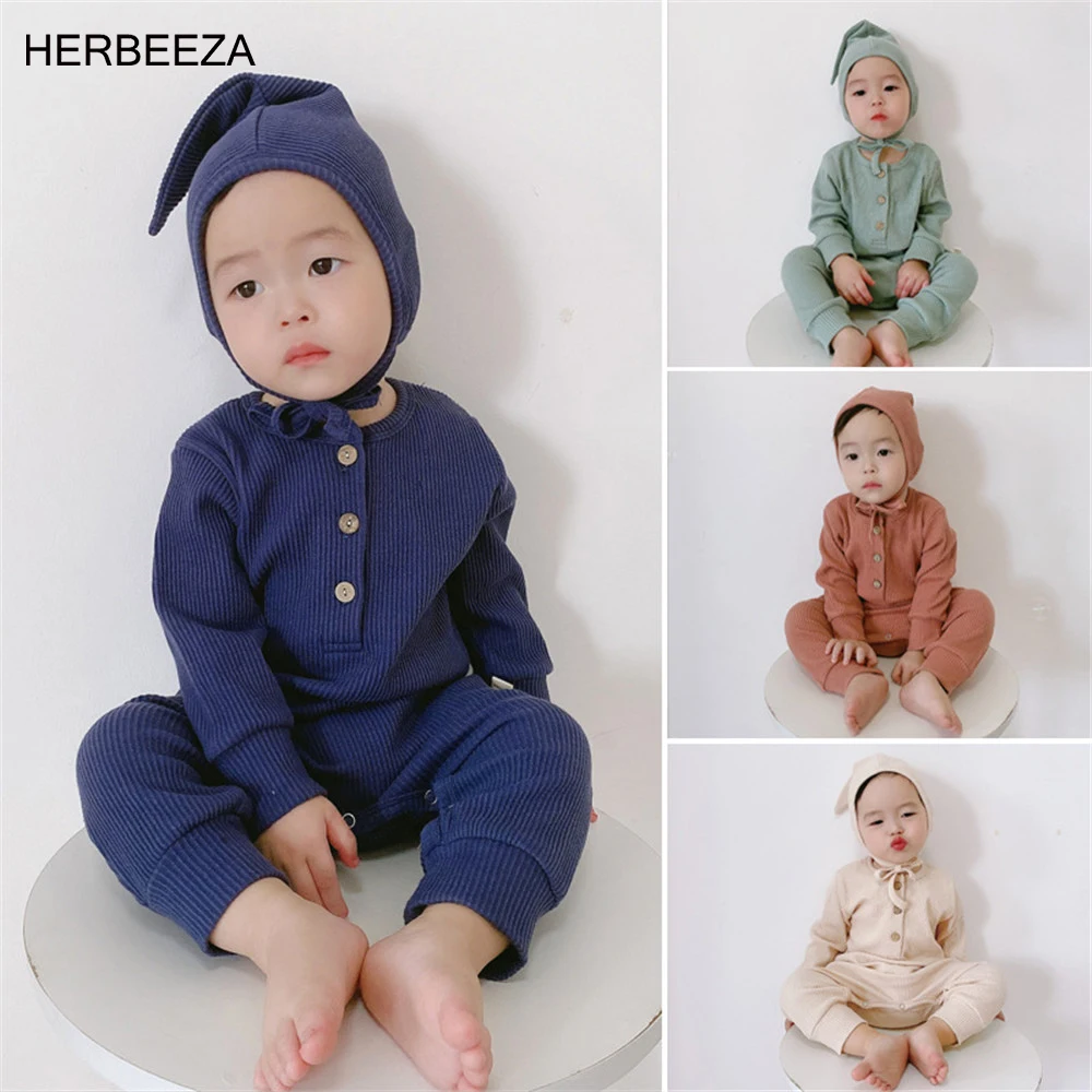 Spring Autumn Newborn Baby clothes Newborns Jumpsuits Baby's Rompers cotton baby pajamas long sleeves Infant Clothing + hat
Spring Autumn Newborn Baby clothes Newborns Jumpsuits Baby's Rompers cotton baby pajamas long sleeves Infant Clothing + hat