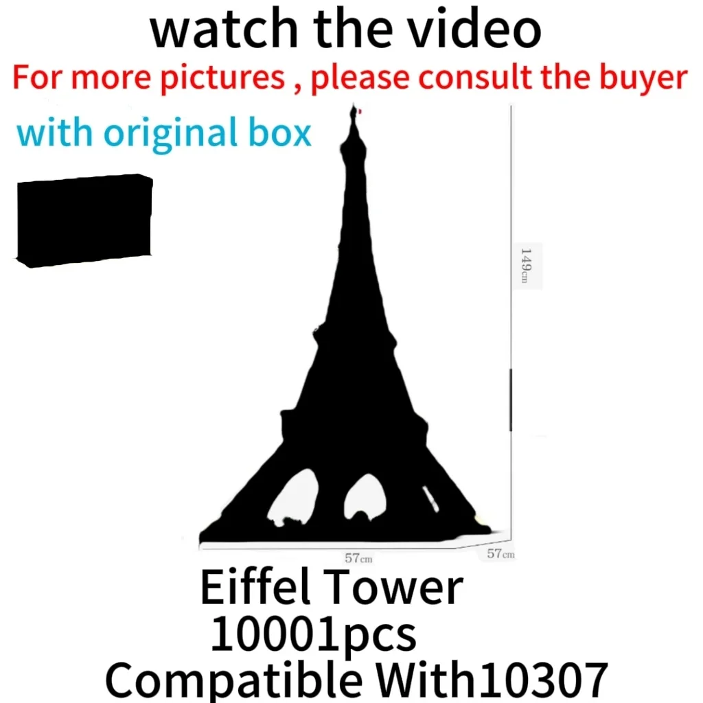 In stock1.5M Eiffel Tower 10307 10001pcs PARIS Architecture Model Building Block Brick Kit Adult Children Toy Gift Set
In stock1.5M Eiffel Tower 10307 10001pcs PARIS Architecture Model Building Block Brick Kit Adult Children Toy Gift Set