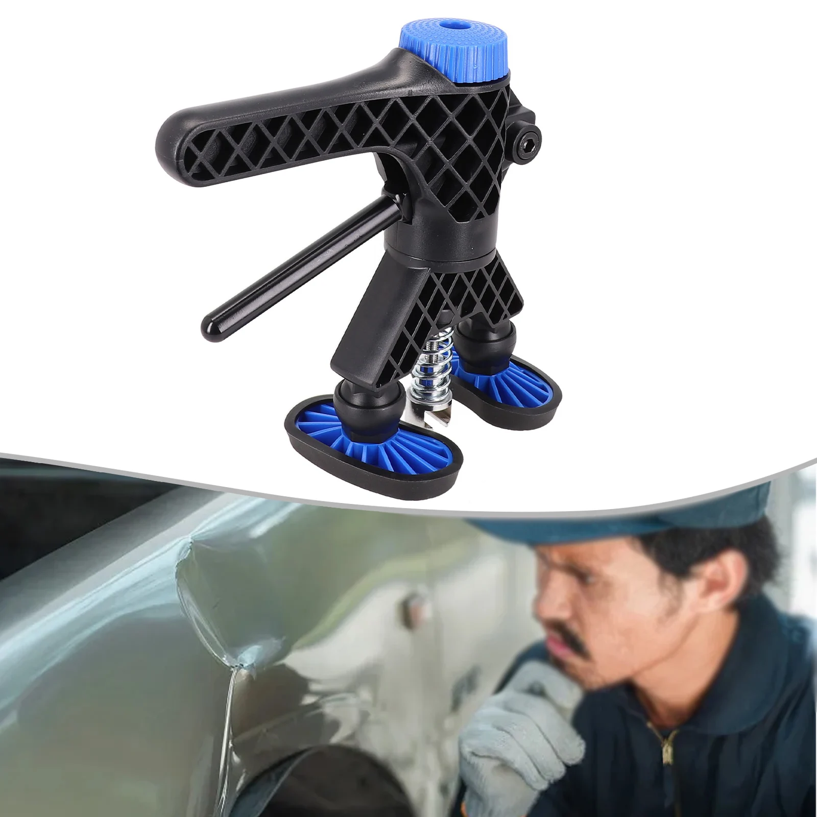 1x Black & Blue Car Dent Repairing Puller Lifter Tool 360° Adjustable Paintless Dent-Removal For Car/ Refrigerator/ Motorcycle
1x Black & Blue Car Dent Repairing Puller Lifter Tool 360° Adjustable Paintless Dent-Removal For Car/ Refrigerator/ Motorcycle