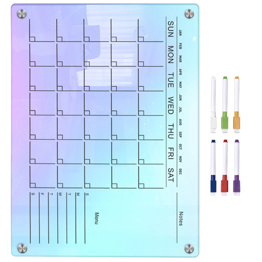Colorful Acrylic Sunday Plan Note Message Board Erasable Magnetic Refrigerator Fridge Do List Dry Erase for Calendars
Colorful Acrylic Sunday Plan Note Message Board Erasable Magnetic Refrigerator Fridge Do List Dry Erase for Calendars