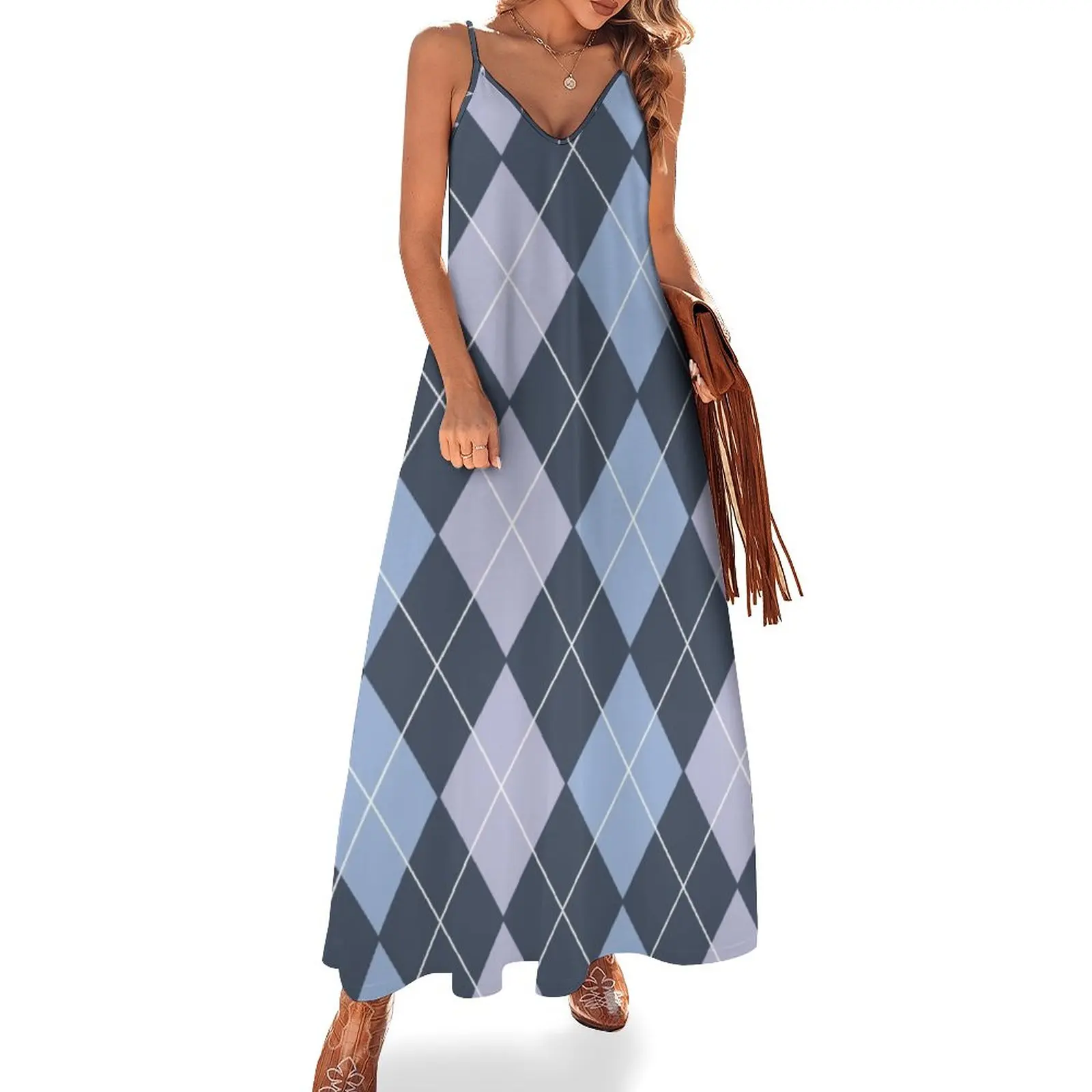 New Dark Blue Argyle Sleeveless Dress luxury evening dresses 2023 sensual sexy dress for women
New Dark Blue Argyle Sleeveless Dress luxury evening dresses 2023 sensual sexy dress for women