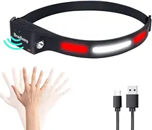High Power Sensor Head Flashlight Red Headlamp COB LED Lamp with Built-in Battery USB Rechargeable Torch 5 Lighting Modes
High Power Sensor Head Flashlight Red Headlamp COB LED Lamp with Built-in Battery USB Rechargeable Torch 5 Lighting Modes