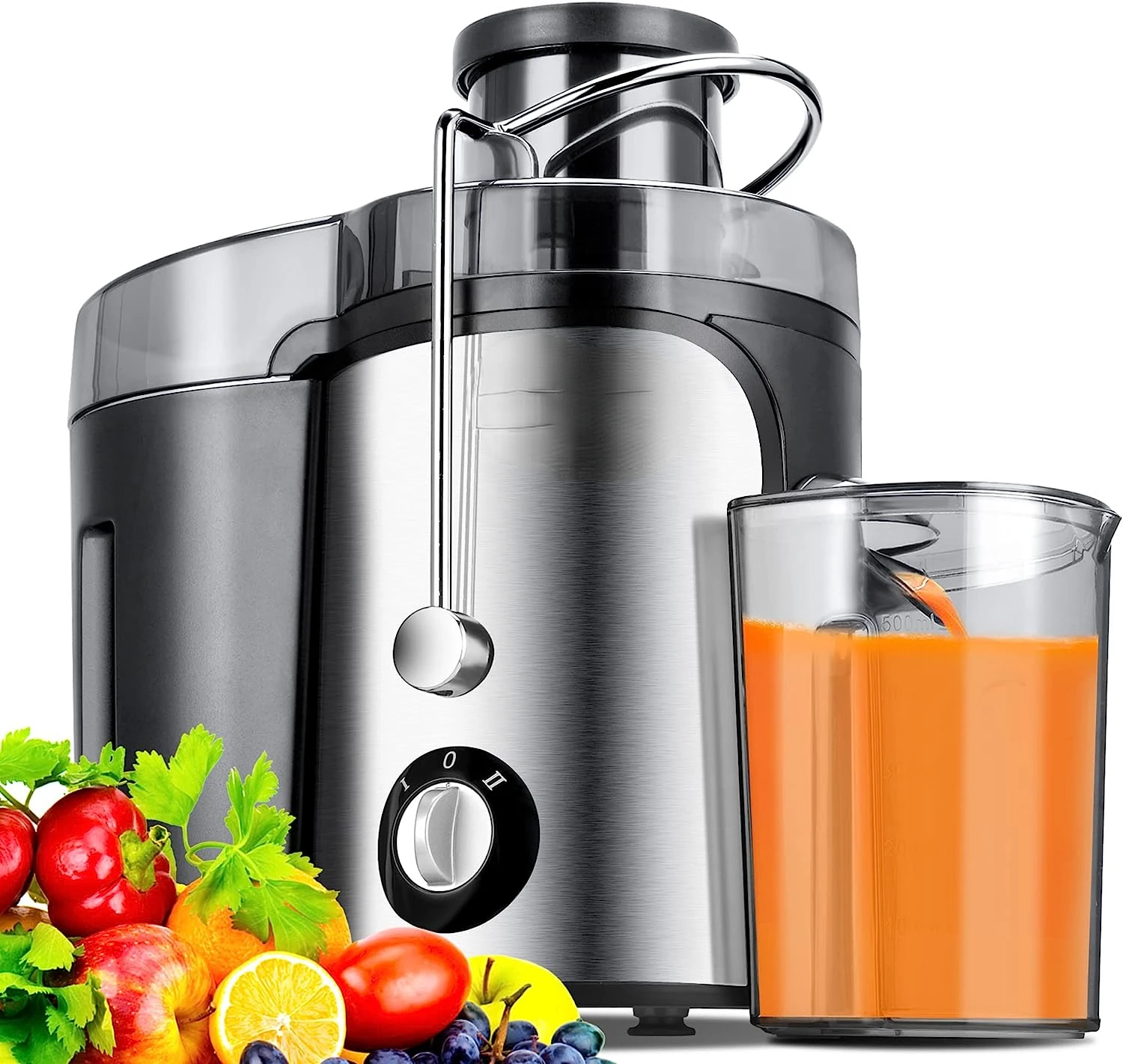 

600W Juicer Machines 3 Speeds with 3'' Feed Chute, Juicer Extractor for Whole Fruits & Vegs, Dishwasher Safe, BPA-Fr Eyebrow set