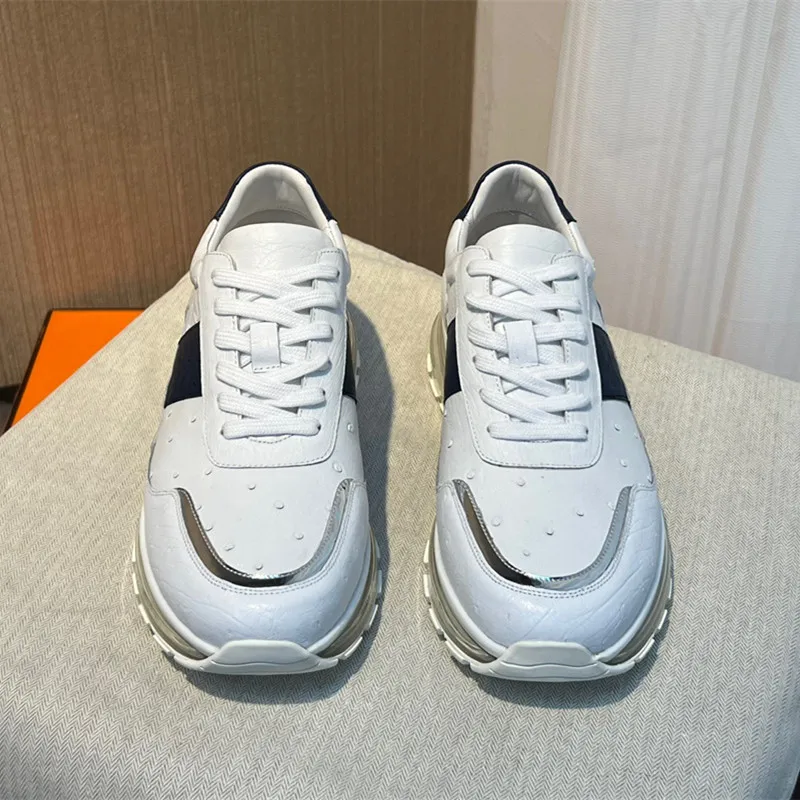 Casual Style Authentic Real Ostrich Skin Unisex Men White Flats Air Cushion Sneakers Genuine Exotic Leather Male Lace-up Shoes
Casual Style Authentic Real Ostrich Skin Unisex Men White Flats Air Cushion Sneakers Genuine Exotic Leather Male Lace-up Shoes