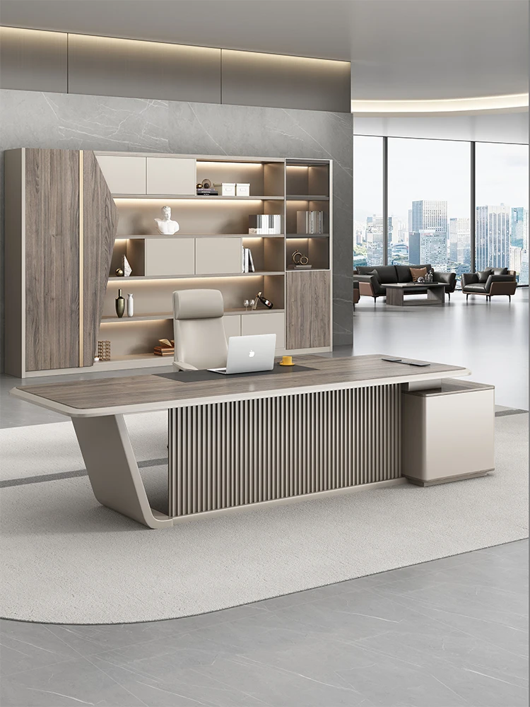 Simple modern president boss desk manager desk chair combination chairman office furniture paint
Simple modern president boss desk manager desk chair combination chairman office furniture paint