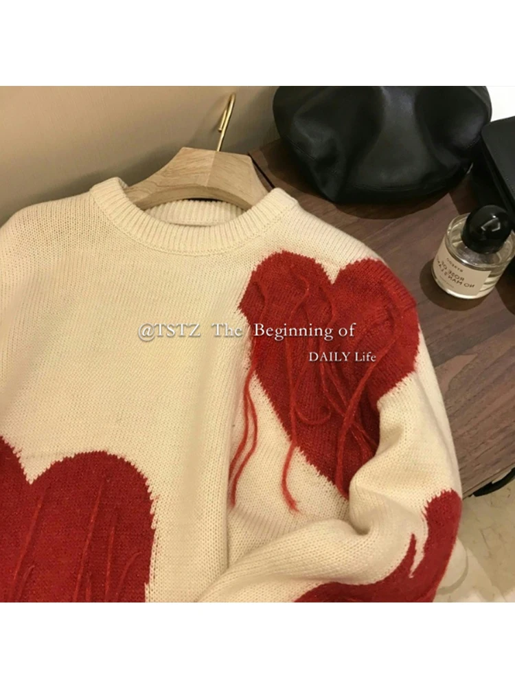 Women Autumn Winter Sweaters Fashion Knitted Streetwear Heart Tassel Pullover Retro Sweater Harajuku Knitwear Tops Feamle 2022
Women Autumn Winter Sweaters Fashion Knitted Streetwear Heart Tassel Pullover Retro Sweater Harajuku Knitwear Tops Feamle 2022