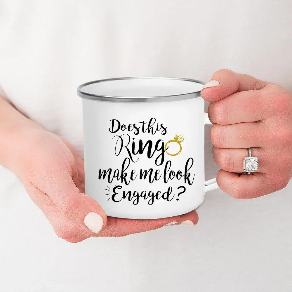 

Does This Ring Make Me Engaged Mug Novelty Gift for Bride To Be Engagement Gifts for Her Bachelorette Party Coffee Mug