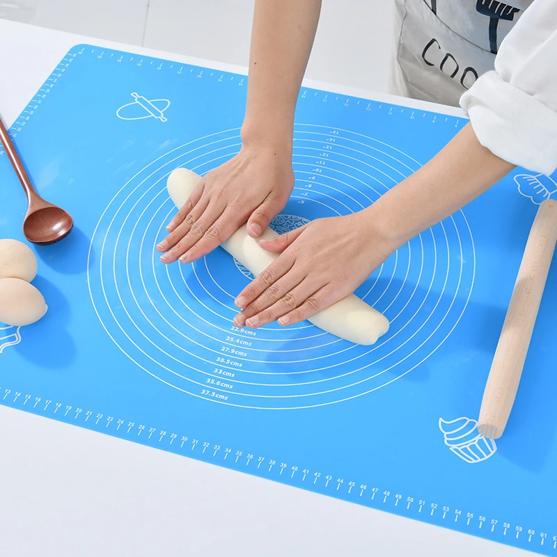 

Food Grade Silicone Baking Mat Thick Non-Stick Pizza Cake Dough Rolling Kneading Large Mat Pad Sheet Pastry Tools Bakeware