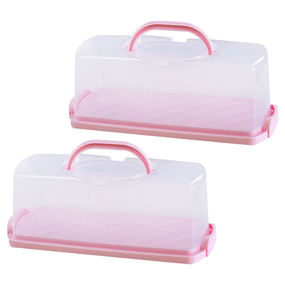 2pcs Portable Bread Box with Handle Reusable Transparent Lid Loaf Cake Storage Carrier Holders
2pcs Portable Bread Box with Handle Reusable Transparent Lid Loaf Cake Storage Carrier Holders