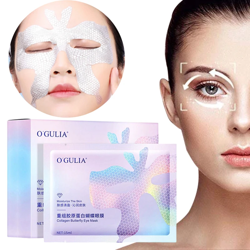 

10PCS Collagen Protein Butterfly Eye Mask Anti Wrinkle Fade Dark Circles Eye Bag Moisture Tight Lifting Brighten Anti-Aging Care