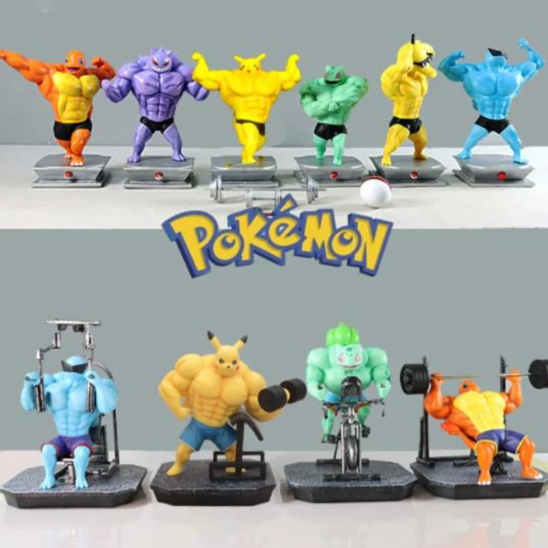 Pokemon GK Muscle Pikachu Fitness Charmander Anime Figure Squirtle Weightlifting Model Toys Action Figures Ornaments Boys Gifts
Pokemon GK Muscle Pikachu Fitness Charmander Anime Figure Squirtle Weightlifting Model Toys Action Figures Ornaments Boys Gifts