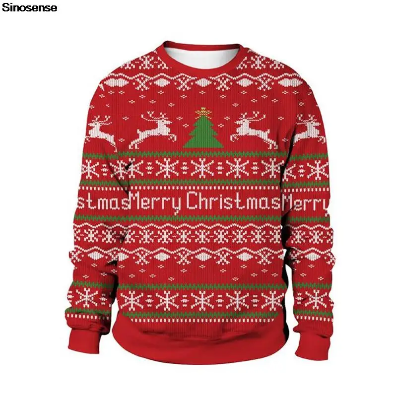 Men Women Reindeer Ugly Christmas Sweater Tacky Xmas Jumpers Tops 3D Christmas Tree Snowflakes Printed Holiday Party Sweatshirt
Men Women Reindeer Ugly Christmas Sweater Tacky Xmas Jumpers Tops 3D Christmas Tree Snowflakes Printed Holiday Party Sweatshirt