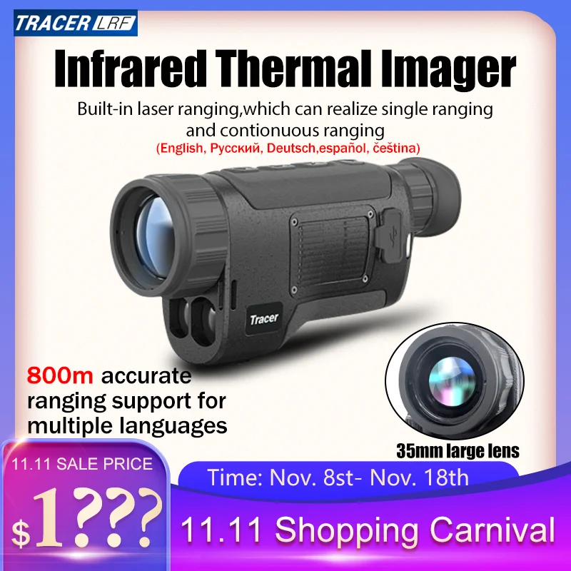 

TRACER LRF Thermal imager for hunting Handheld Night Vision Detector WiFi Connection Outdoor Telescope Infrared Thermal Camera