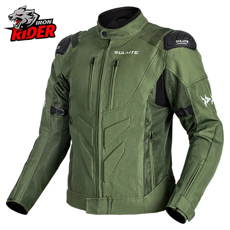 

Motorcycle Jacket Men Summer Breathable Motorcycle Racing Jacket CE Certification Protection Riding Clothing Reflective Stripe