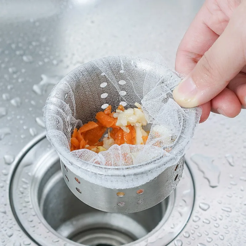 100pcs Disposable Kitchen Sink Filters Sewer drain anti-blocking garbage bag Pool Leak Mesh Bag mesh strainer Sink Garbage Net
100pcs Disposable Kitchen Sink Filters Sewer drain anti-blocking garbage bag Pool Leak Mesh Bag mesh strainer Sink Garbage Net