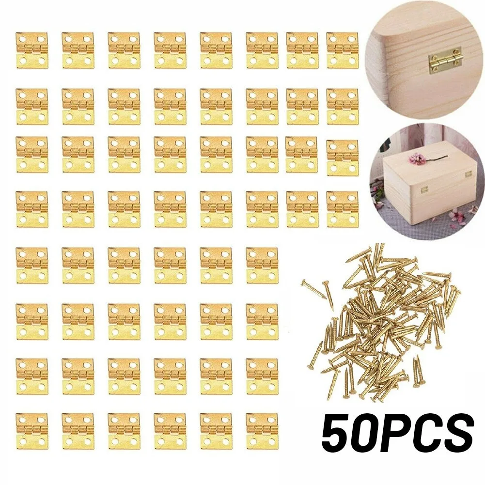 New Practical Durable 50pcs Hinge Box Hinge Fitttings For Craft Door Box Gold Hot Sale Replacement Spare Parts Useful
New Practical Durable 50pcs Hinge Box Hinge Fitttings For Craft Door Box Gold Hot Sale Replacement Spare Parts Useful