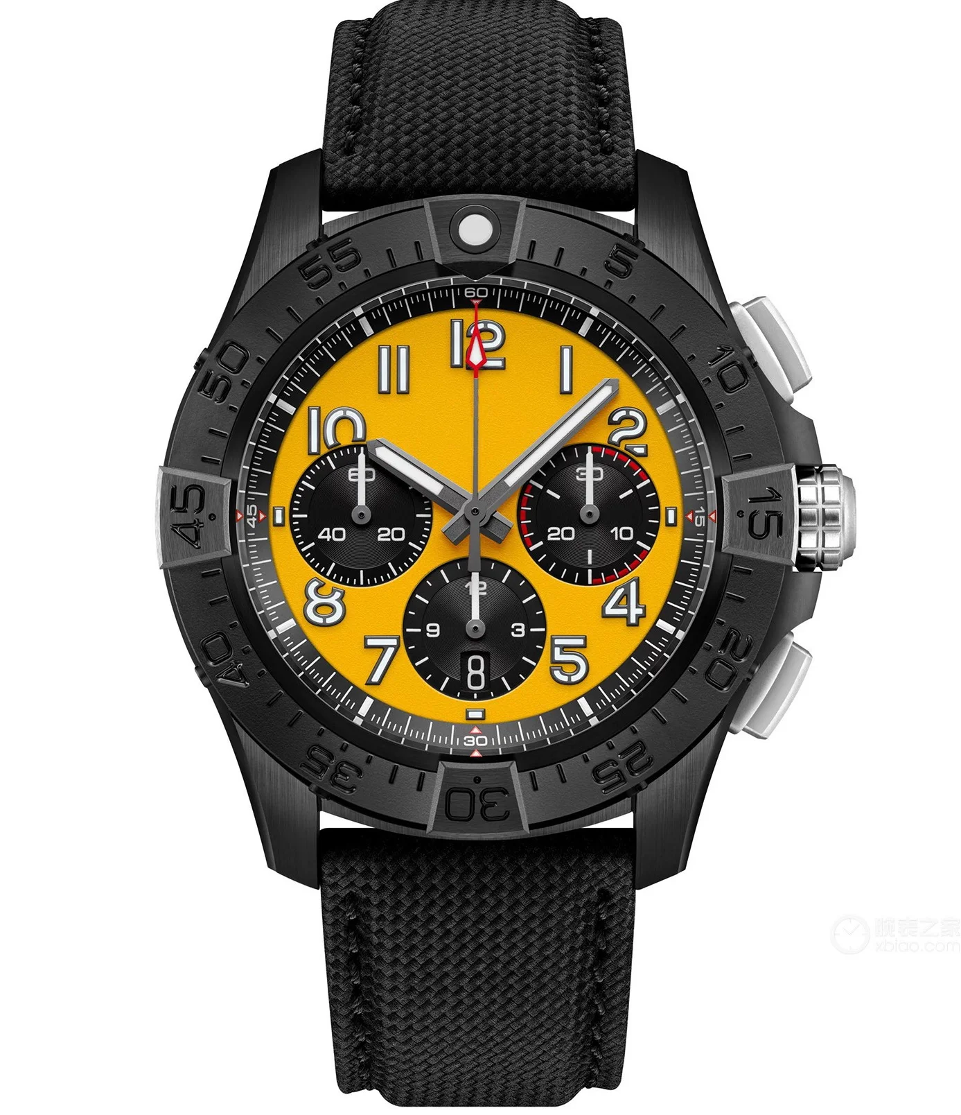 

Luxury New Watch Men Quartz Chronograph Watches Avenger B01 Stainless Steel Black Blue Canvas Leather Timepiece Sapphire 44mm