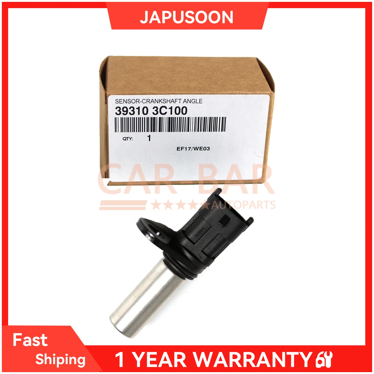 Датчик положения коленчатого вала 39310-3C100 для Hyundai KIA 393103C100,/393103C400,/393103C410
Датчик положения коленчатого вала 39310-3C100 для Hyundai KIA 393103C100,/393103C400,/393103C410