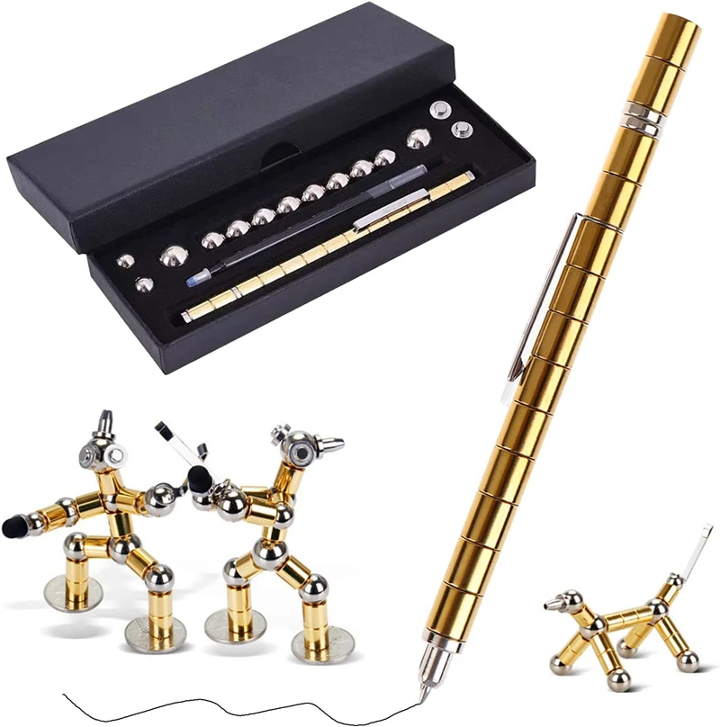 Toys Pen Magnetic Metal Pen Multifunctional Creative Writing Magnet Ballpoint Pen Decompression Magnetic Metal Pen
Toys Pen Magnetic Metal Pen Multifunctional Creative Writing Magnet Ballpoint Pen Decompression Magnetic Metal Pen
