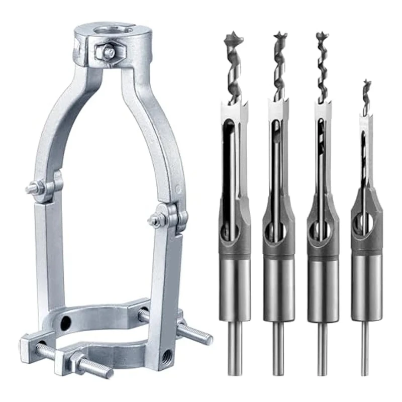 Square Hole Drill Bit Adapter And 4 Drill Bits For Drill Press Hollow Chisel Mortise Drill Tool For Mortise Machine Easy To Use
Square Hole Drill Bit Adapter And 4 Drill Bits For Drill Press Hollow Chisel Mortise Drill Tool For Mortise Machine Easy To Use