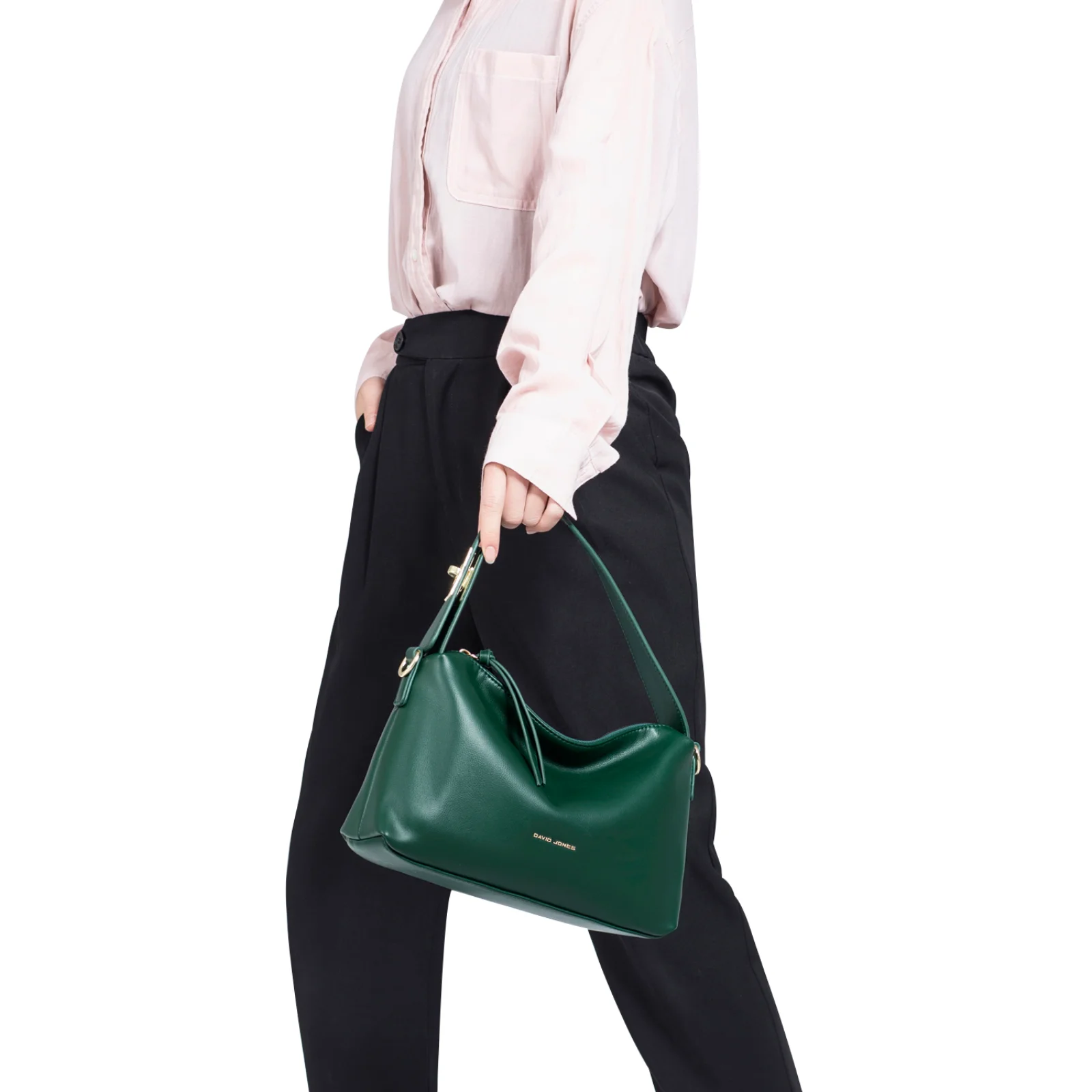

David Jones Delicate Fashion Women's Handbag Small Independent Designer Multicolor PU Soft Leather Shoulder Bag