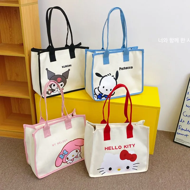 Sweet Hello Kitty My Melody Anime Sanrio Kawaii Canvas Handbag Cute Cartoon Kuromi Lunch Box Makeup Toiletry Bag Gifts for Girls
Sweet Hello Kitty My Melody Anime Sanrio Kawaii Canvas Handbag Cute Cartoon Kuromi Lunch Box Makeup Toiletry Bag Gifts for Girls