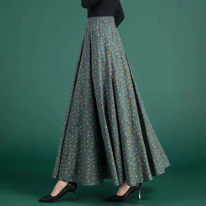 2023 Spring/Summer New High Waist Large Swing Long Skirt Women's Fashion Slim Cotton linen Floral A-line Dance Skirts Female
2023 Spring/Summer New High Waist Large Swing Long Skirt Women's Fashion Slim Cotton linen Floral A-line Dance Skirts Female