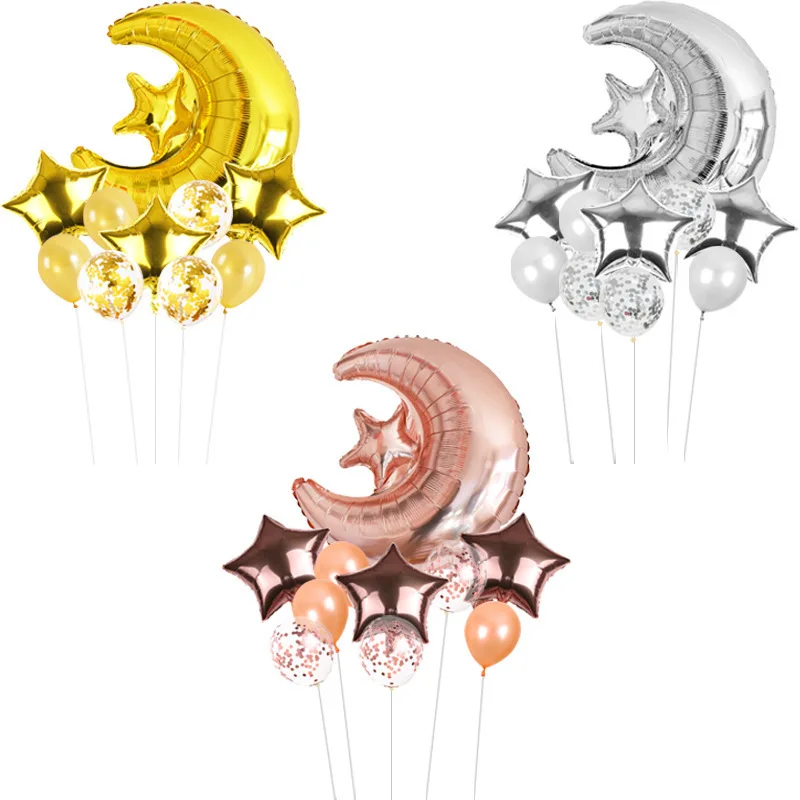 Eid Mubarak вечерние воздушные шары, луна, звезда, набор алюминиевых фольгированных шаров для Eid Mubarak вечерние, день рождения
Eid Mubarak вечерние воздушные шары, луна, звезда, набор алюминиевых фольгированных шаров для Eid Mubarak вечерние, день рождения