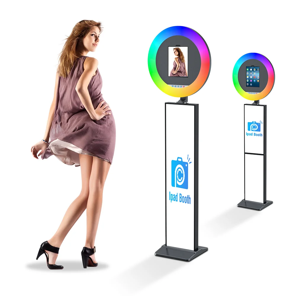 

10.2" 10.9" 11" 12.9 " Portable iPad Photo Booth Stand Metal Shell Selfie Photo Booth Machine for Wedding Party Evens