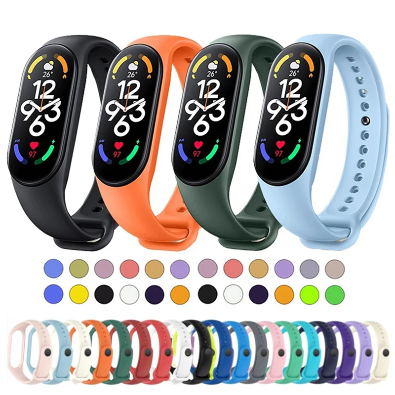 

Silicone Band Strap for Xiaomi Mi Band 6 5 4 3 2 Bracelet Wristband Straps For Miband 6 5 3 4 2 Replacement Watchband Correa