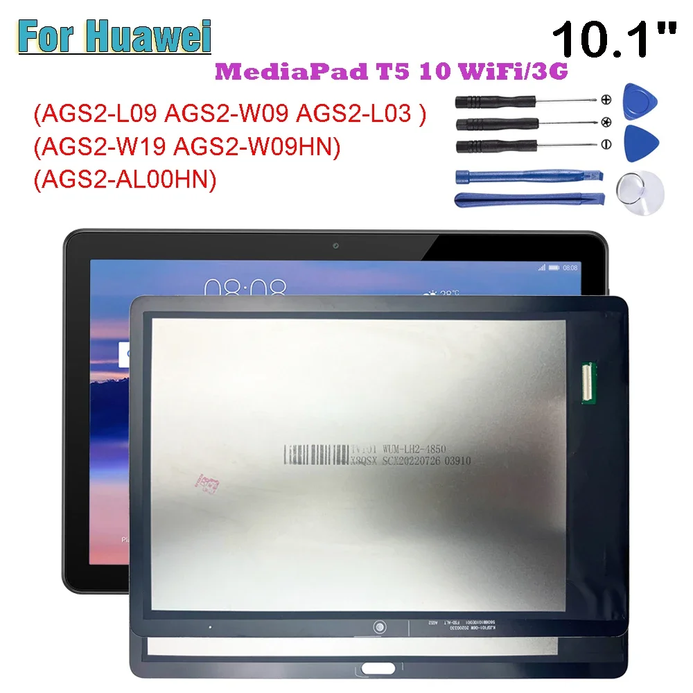 

10.1 AAA+ For Huawei MediaPad T5 AGS2-L09 AGS2-W09 AGS2-L03 WiFi/3G LCD Display Touch Screen Digitizer Glass Assembly Repair