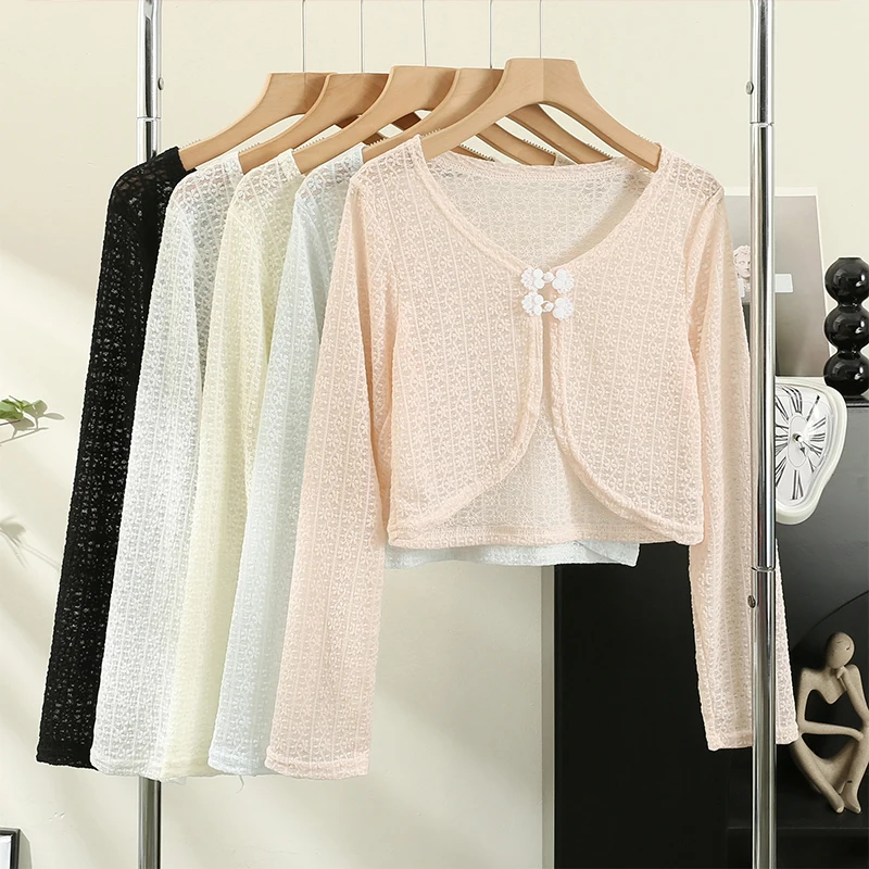Summer Sweet Lace Cardigan Women's Long Sleeve Crop Top Girls Fashion Buttons Short Coat
Summer Sweet Lace Cardigan Women's Long Sleeve Crop Top Girls Fashion Buttons Short Coat