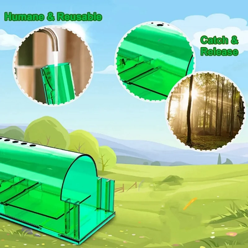 Transparent Mouse Trap Mice Live Catcher Reusable Small Animals Cage Easy Install Easy To Use
Transparent Mouse Trap Mice Live Catcher Reusable Small Animals Cage Easy Install Easy To Use