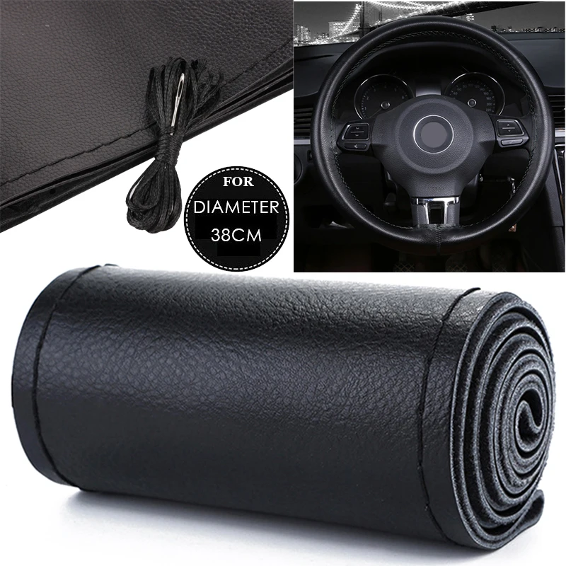 Car Steering Wheel Leather Cover With Needles+line Universal Fiber Leather DIY Hand Sewing Gift Interior Accessories
Car Steering Wheel Leather Cover With Needles+line Universal Fiber Leather DIY Hand Sewing Gift Interior Accessories