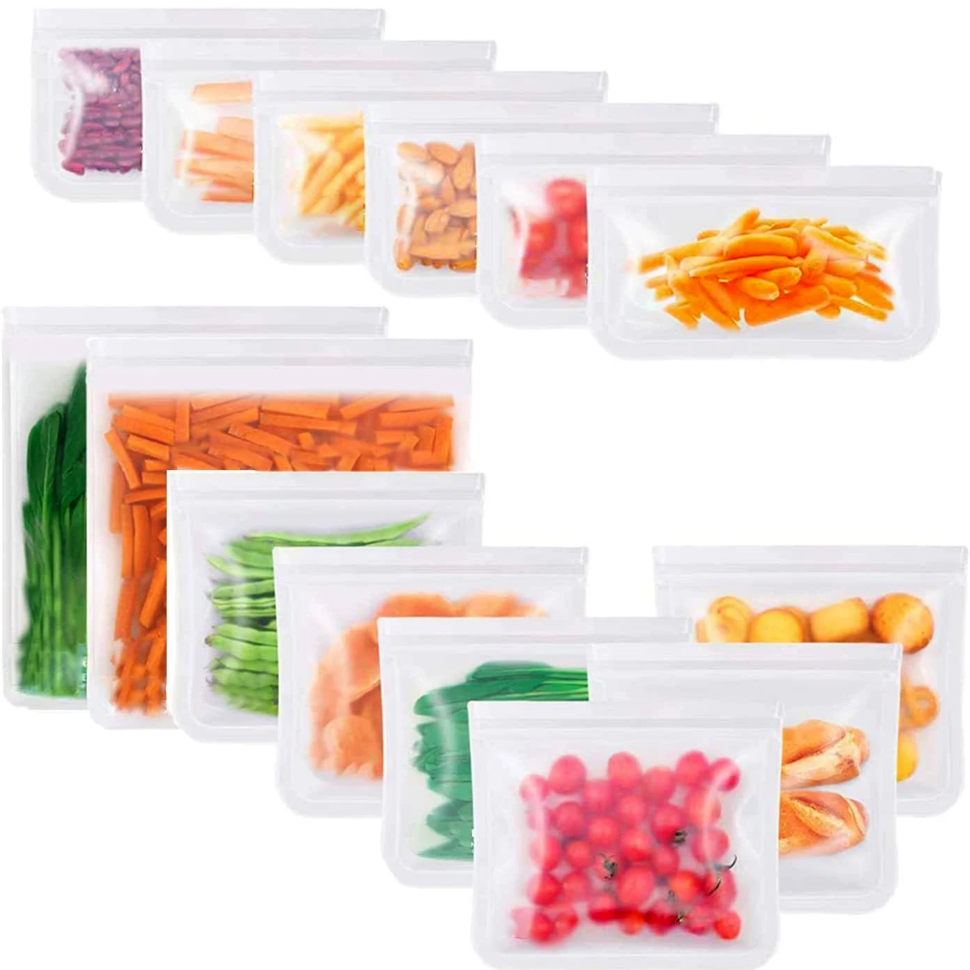 1/3/5pcs Reusable Food Storage Bag,Fresh Bags for Freezer Storage,Double Ziplock Seal Freezer Bags for Kitchen Organization
1/3/5pcs Reusable Food Storage Bag,Fresh Bags for Freezer Storage,Double Ziplock Seal Freezer Bags for Kitchen Organization