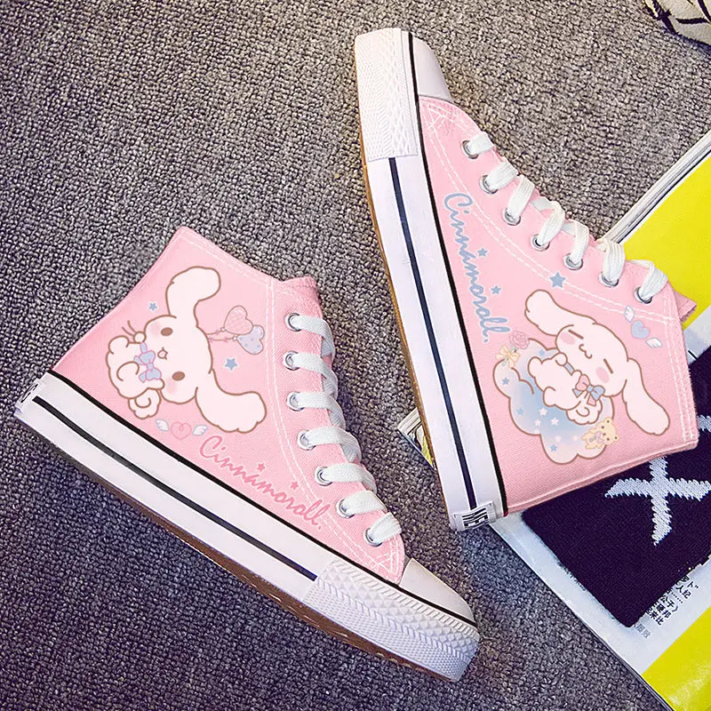 New Cinnamoroll Canvas Shoes Kawaii Girls Summer High-Top Graffiti Fashion All-Match Thin Breathable Sneakers
New Cinnamoroll Canvas Shoes Kawaii Girls Summer High-Top Graffiti Fashion All-Match Thin Breathable Sneakers