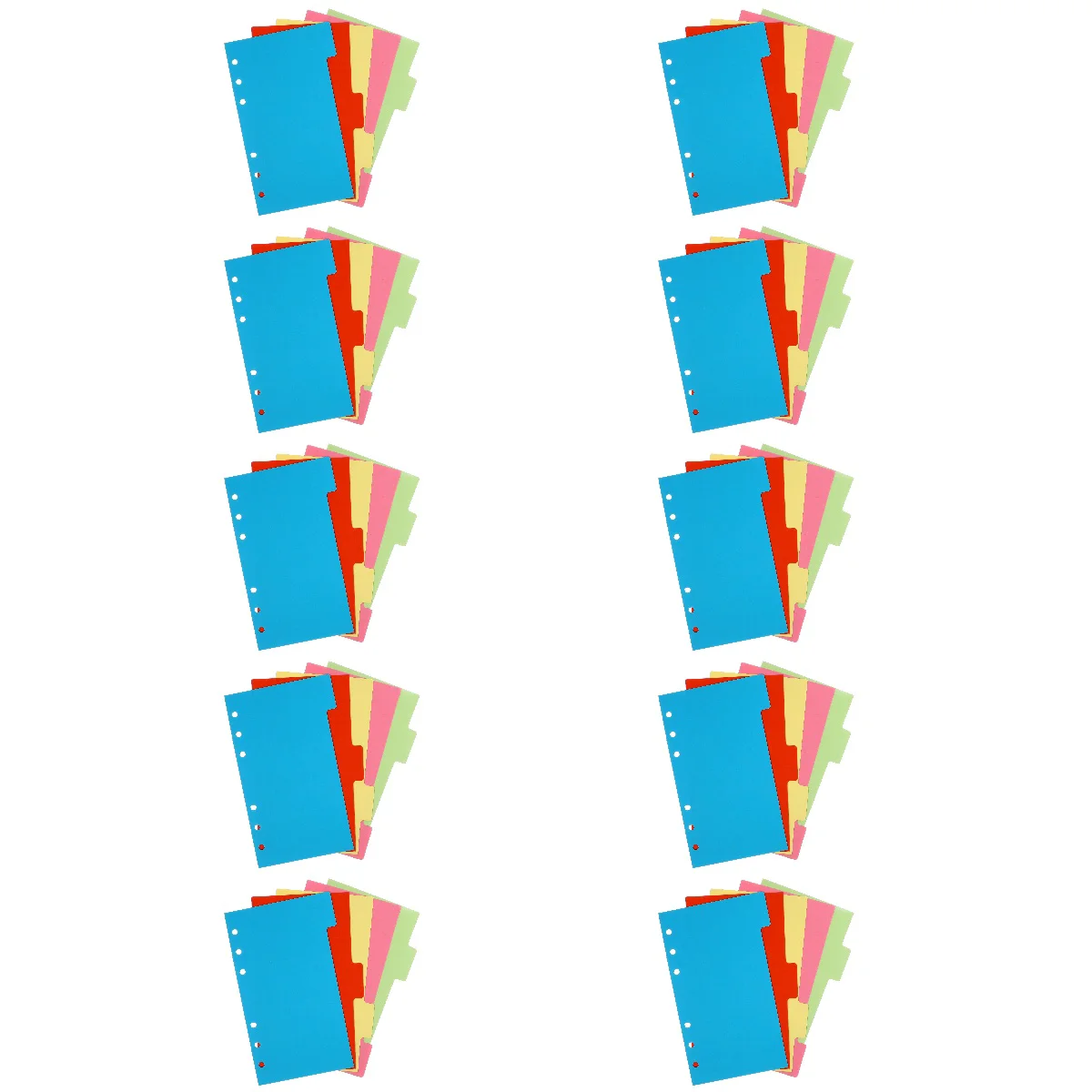 60 Pcs Coloured Card Notebook Divider Refill for Spiral Partition Plate Tab Cards Paper A5
60 Pcs Coloured Card Notebook Divider Refill for Spiral Partition Plate Tab Cards Paper A5
