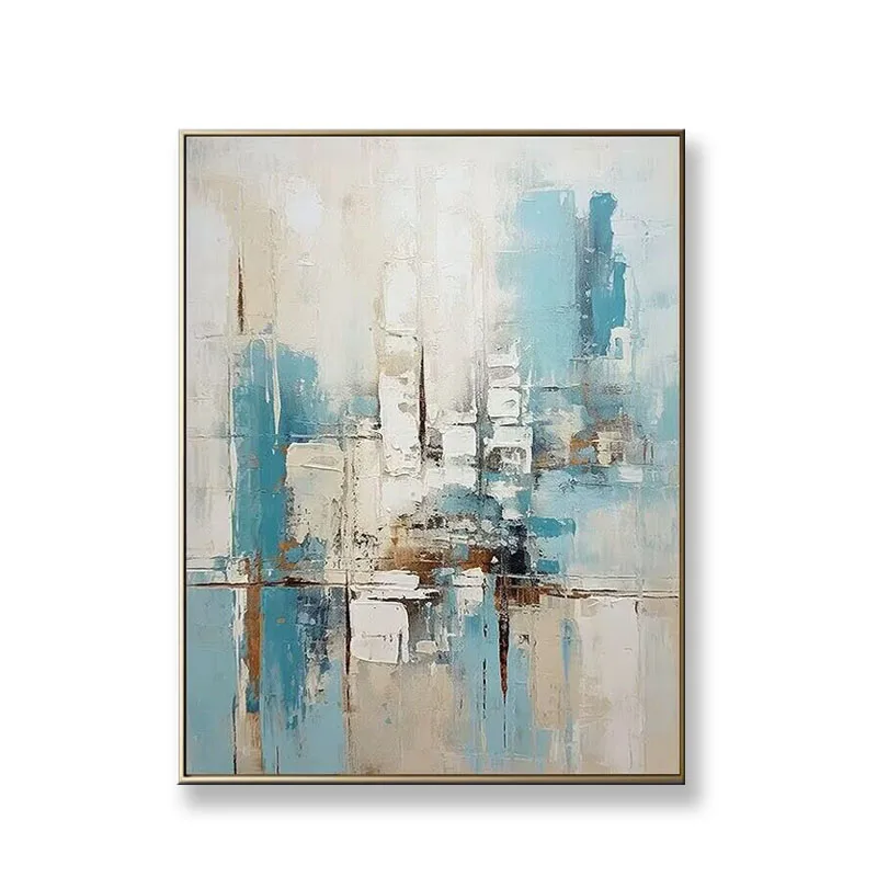 

Advanced Art Abstract Handmade Oil Painting Blue Abstraction Hanging Painting Living Room Bedroom Porch Hanging Mural Sofa Back