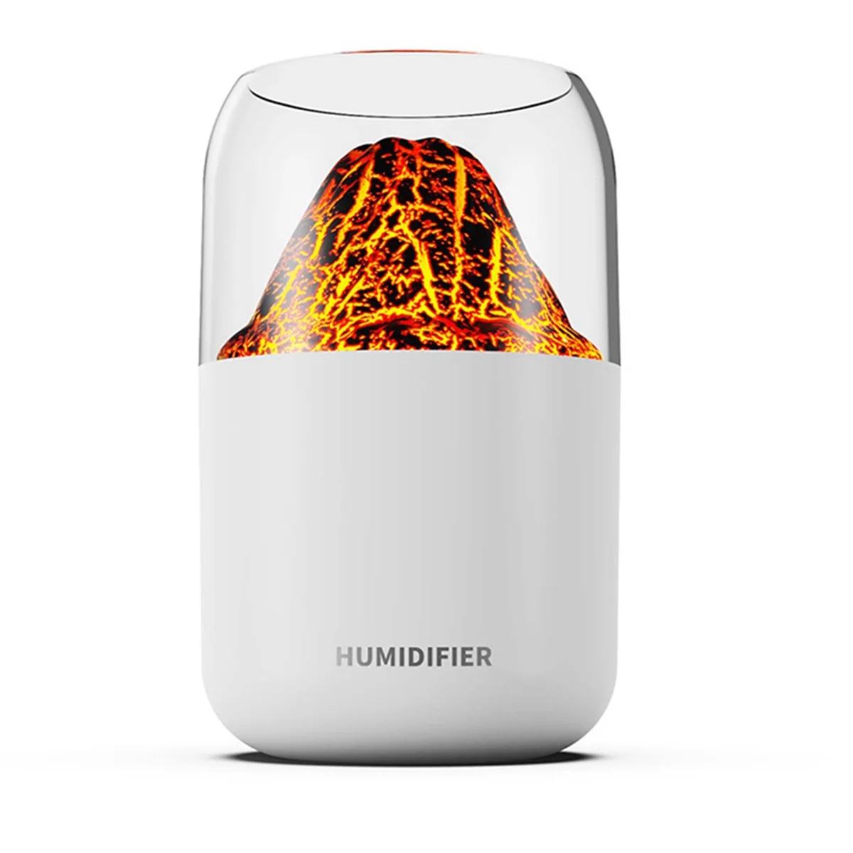 

Humidifier Cool Flame Lamp Mini Silent Desktop Ambient Lamp Humidifier Aromatherapy Machine White