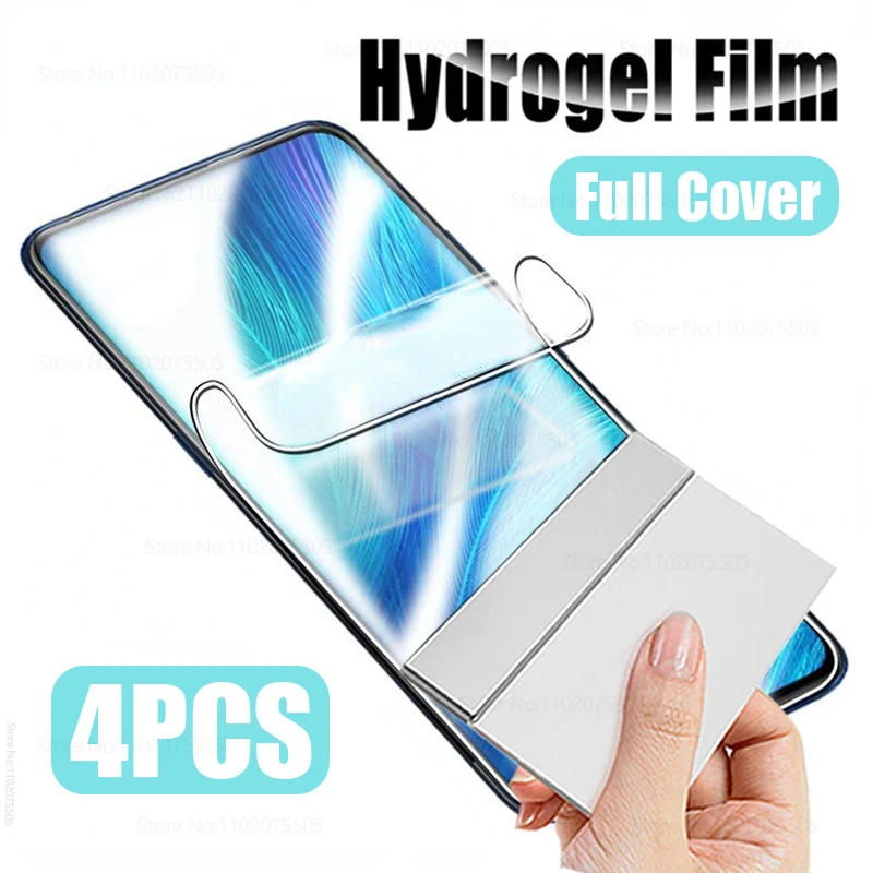 

4PCS Hydrogel Film For Xiaomi Redmi Note 12 11 10 9 8 Pro Plus 5G 11S 10S 9S 8T 7 Screen Protector for Redmi 10 10C 9 9A 9T 9C